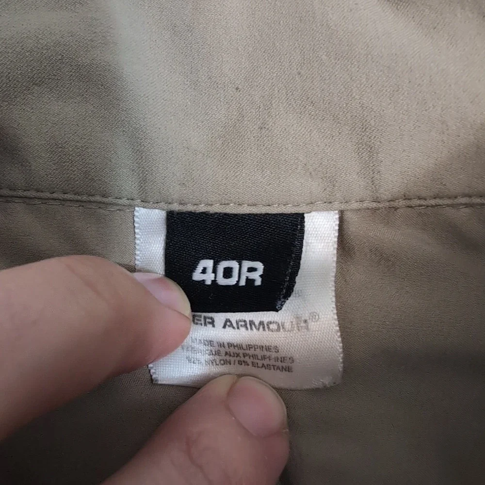 Under Armour Shorts Mens 40x9 Performance Beige Golf‎ Nylon Stretch